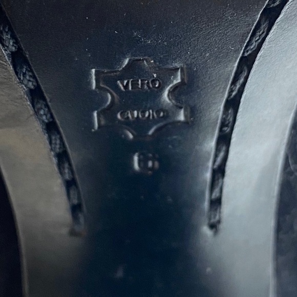 Michael Kors ♔ Croc Embossed Buckled Tall Heeled Boots Boot ♔ Black Suede ♔ 6M ♔ - Picture 13 of 16